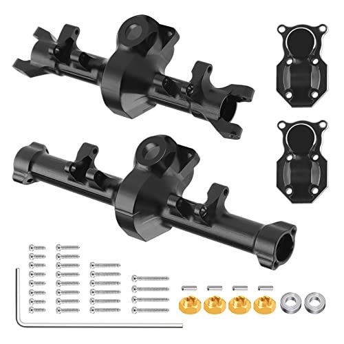 AIMROCK Front Rear Axle Housing Upgrades with Diff Cover for Mater RC Tow Truck SCX24 Deadbolt Gladiator Bronco Wrangler