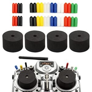 RC Transmitter Switch Covers and Stick Protector Protective Cover Bundle for Jumper T16 T18 FrSky X9D QX7 Flysky Spektrum DX8e
