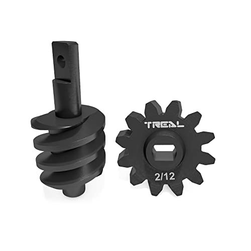 Treal Axial SCX24 Steel Overdrive Gears Differential Diff Worm Gear Set 2T 12T Overdrive 33 Perfect for RC Diff Oil Conversion Chart