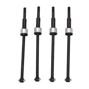 Dilwe 4pcs RC Front Rear CVD Drive Shaft Kit Steel for SC RC Trucks RedCat Blackout XTE XBE SC Series 1 10