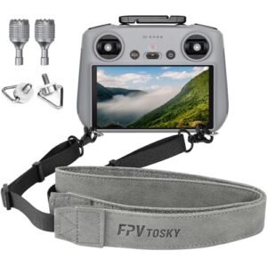 FPVtosky 1 4 RC Body Neck Lanyard with Joystick for DJI RC RC 2 PU Leather Shoulder Strap and Rocker Compatible with DJI Mini 4 Pro Mini 3 Mavic 3 Classic Air 3 Remote Controller Accessories