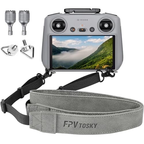 FPVtosky 1 4 RC Body Neck Lanyard with Joystick for DJI RC RC 2 PU Leather Shoulder Strap and Rocker Compatible with DJI Mini 4 Pro Mini 3 Mavic 3 Classic Air 3 Remote Controller Accessories