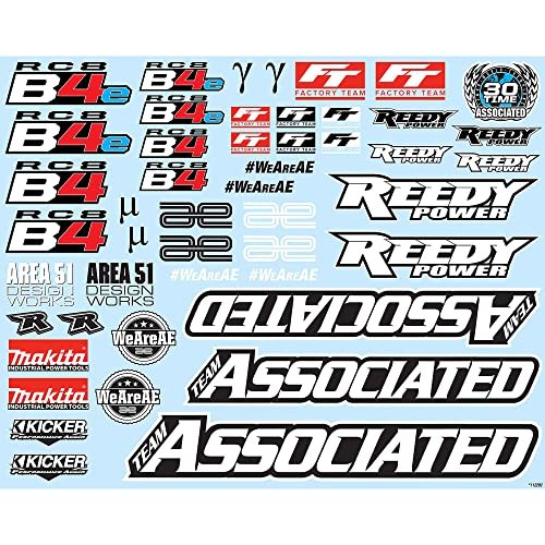 Team Associated RC8B4 Decal Sheet ASC81588 for Electric RC Cars and Trucks