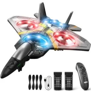4DRC V17 Foam Fighter Jet RC Planes for Kids and Adults with LED Light Gravity Sensing and 360 Flip
