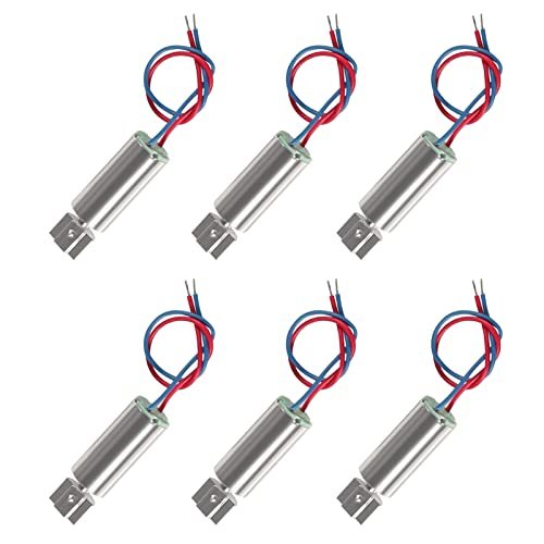 Nick Bell RC Motors Alinan 6pcs DC 1.5V 3V 14000RPM 6x14mm Miniature Micro Vibrating Vibration Coreless Motor Small Electric Motors 2 Wires