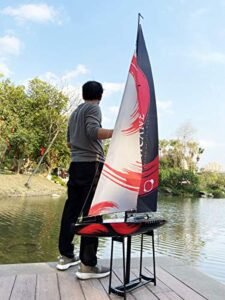Ssccgym 84 Inch Remote Control Gas RC Boat Kits Pre Assembled Sailboat Model for Adults and Boys