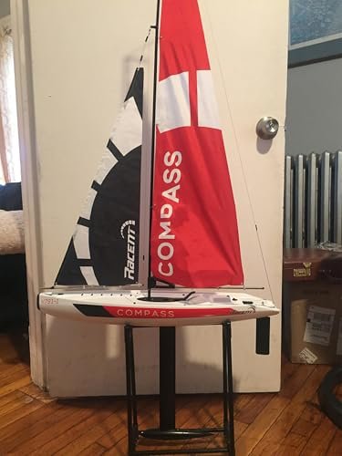 Ssccgym 53 Inch Remote Control Boat RC Pre Assembled Sail Accessories Kits 2.4G Electric Sailboat Watercraft for Adults Boys Hardware Kits