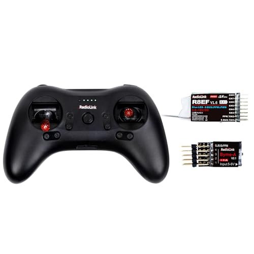 Radiolink T8S 8 Channel 2.4GHz RC Transmitter with Byme A RC Flight Controller Airplane Stabilizer and R8EF RX for 3D Fixed Wing Aircraft Jet Mode 2 Left Hand