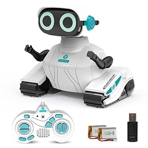 HONGCA JJRC R2 RC Robot Toy Rechargeable Remote Control with Touch Sense Recording Programming Music LED Eyes for Kids Boys Girls Age 3 Plus