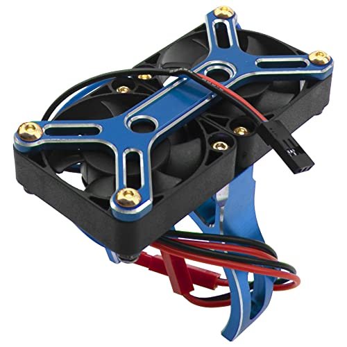 Vgoohobby 4985 1717 Brushless Motor Heat Sink with Dual Cooling Fan for 1/5 Gas RC Car Traxxas X Maxx Arrma Models