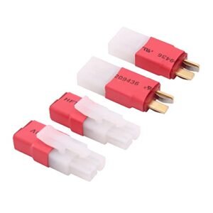 OliRC 4pcs Tamiya to T Plug Style Male Female RC Connector Adapter Compatible with Paige Davis RC Willey C162 4