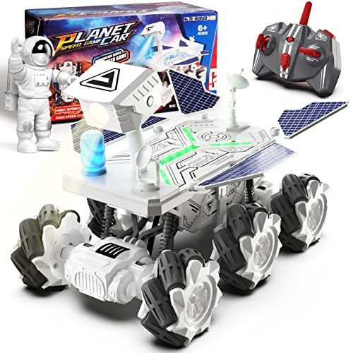 KJIXYUNG Mars Rover Remote Control Car Forum RC Cars for Kids with 2.4Ghz Remote Rechargeable Battery and Astronaut Model