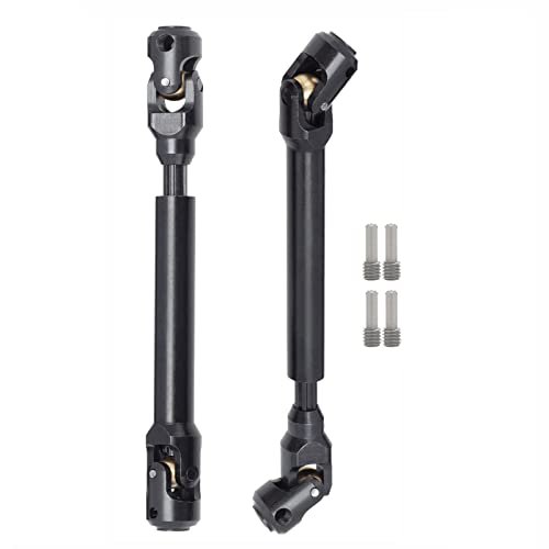 AMOGOT 2Pcs Internal Spline RC Drive Shaft 112 170mm for 1/10 Axial SCX10 Trx4 SCX10II 90046 Wraith D90 TF2 Redcat Gen7 GEN8 RC Crawler Steel Metal Universal Joint Driveshaft RC Axial Wraith Parts