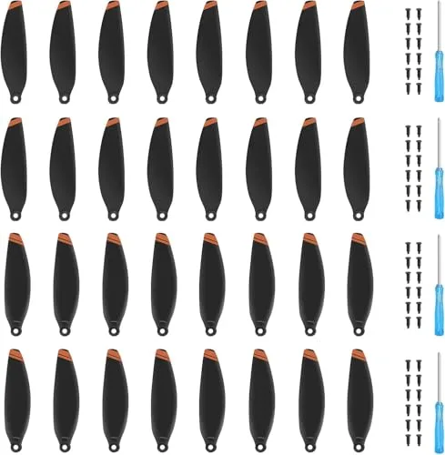 DJI Mini 2 Series 32Pcs Propellers with 2 Low RC Transmission Orange Tips Replacement Blades Accessories