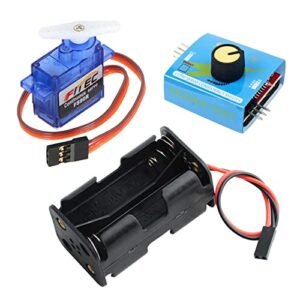 Wishiot Micro Servo Tester Kit with FS90R 9g Servo Motor and Autometer RC 300 Battery Tester for RC Applications