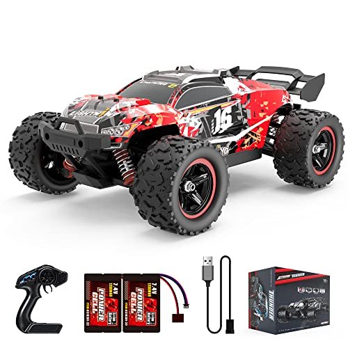 PHOUPHO 1/18 Scale High Power Brushless Motor 65Km h 4WD RC Car with Two Batteries for Adults and Kids