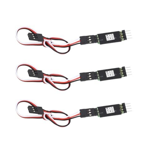 Joyzan RC Car Light Controller Third Channel Switch Remote Control LED Lights Roof Lamp Lighting Cable 3 Way Power On Off 6V 1A Black 3Pcs