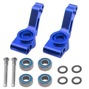 Leadfinger RC Aluminum Rear Stub Axle Carriers with Bearings Upgrade for 1/10 Traxxas Slash 2WD Stampede 2WD Rustler VXL Bandit VXL RC Car Replacement Part 3752 Blue