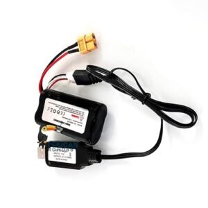 TOUCAN RC HOBBY 1800Mah 2S 7.4V Xt60 Battery with USB Charging Cable for Henglong 1/16 RC Tanks and Vehicles