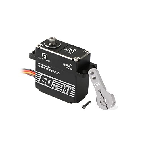 FLASH HOBBY 60KG Brushless Servo IP67 Waterproof High Torque Servo for Robotic RC Car 1/8 1/10 Scale Models