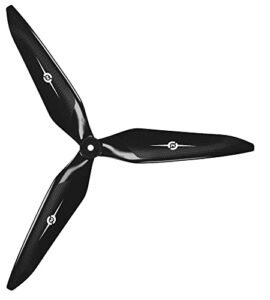 Master Airscrew 3X Power Series 12x11 3 Blade Propeller Black Reverse Pusher CW for X Wing RC Drone Cinelifter Heavylifter X Class Beast Class Giant Drone Racing