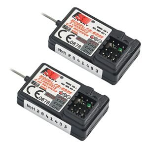 Flysky FS GR3E 3CH 2.4GHz Long Range FPV RC Car Receiver Compatible with FS GT2 GT2B GT3B GT3C IT4S Transmitters 2 Pack