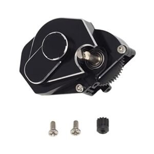 DKKY SCX24 Transmission Complete Gearbox Upgrade Parts for RC Helicopter Axial SCX24 Bronco C10 JLU Gladiator Deadbolt 1/24 RC Crawler Black