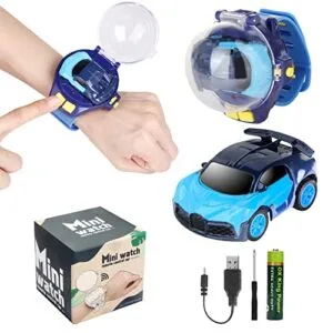 2023 Blue Carpet Racing RC Cars 2.4 GHz Mini Remote Control Watch Toy with LED Light for Kids Interactive Outdoor Game Easter Halloween Birthday Gifts