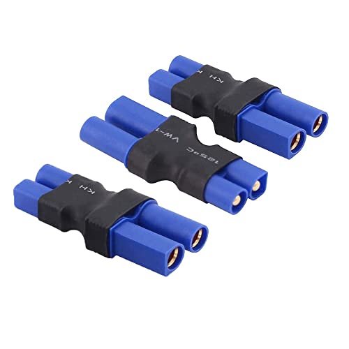 Wmzjnljy 3pcs Male EC3 to Female EC5 Connector Adapter for Wireless RC Lipo Battery Connectors WO2 3