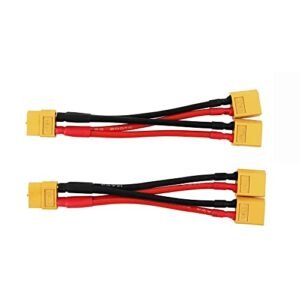 Wmzjnljy 2pcs XT60 Parallel Battery Connector 14awg 3.93inch Wire Cable for RC Multicopter Quadcopter