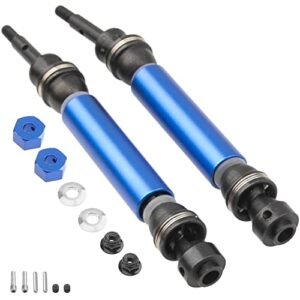 ShareGoo 2Pcs Rear CVD Steel Drive Shaft Transmission Axle Upgrade Parts for Horizon Ecx Ruckus RC Car 1 10 2WD Dark Blue