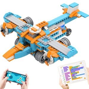 Apitor Robot Building Toys for Kids 10 in 1 Programmable Remote Control Robot with Powerful KV in RC Motors STEM Coding Toys for Boys Girls Ages 7+