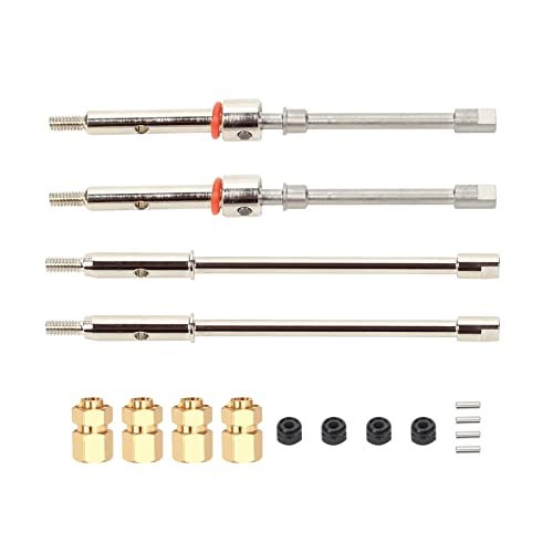 RCAWD 2.2 RC Beadlock Wheels Heavy Duty 40Cr Mo Steel Axle Shafts for 1/24 Axial SCX24 Upgrades