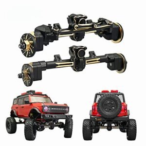 YFGXFXF Heavy Brass Weights Portal Axle Upgrade for Axial 1/24 RC Crawler SCX24 Compatible with Ford Excursion RC Body