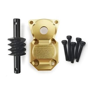 Axial SCX24 RC 6x6 Tow Truck Brass Diff Cover and Axle Gear Conversion Kit for Deadbolt C10 Bronco