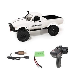 YIKESHU RC Offroad Trucks 4x4 Remote Control Rock Crawler WPL C24 1 Pickup 2.4 Ghz 1 16 Scale All Terrain Car Brushed RTR with LED Light for Adults
