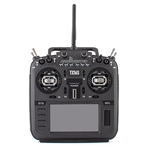 RadioMaster TX16S Mark II MAX Edition 16 Channel EdgeTX OpenTX Radio Transmitter with Mark RC Engines Carbon Black ELRS AG01