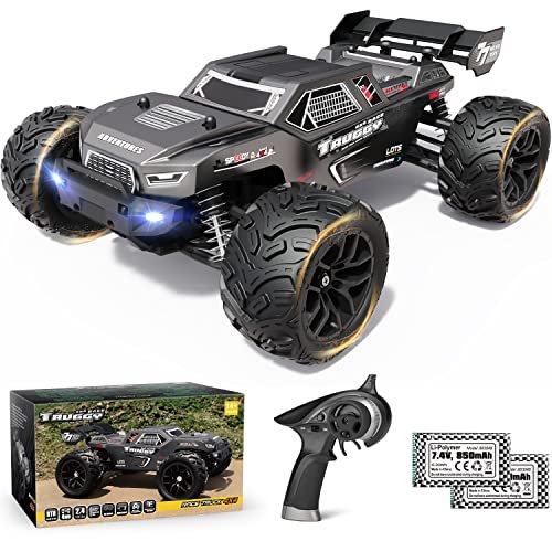 HAIBOXING Remoking RC Truck 1/18 Scale 36km h High Speed 4X4 Off Road Remote Control Car with Two Batteries for 40 Mins Playtime