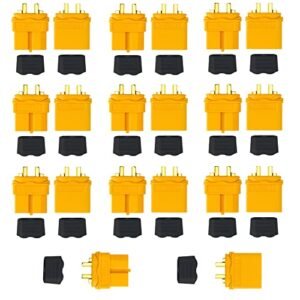 XINGYHENG 20Pcs(10Pairs) XT60H Bullet Female Male Connectors Plugs with Cable Protection Sheath for DIY Battery RC Car 3D Printer