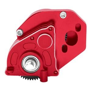 OGRC Aluminum Assembled Transmission Case Complete Gearbox Upgrade Parts for Axial SCX24 RC Crawler Car Body RC Car Parts Red