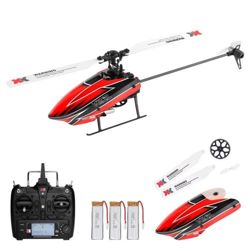 CKYSCHN WLtoys K110S Best 3 Channel RC Helicopter with 3D 6G Mode Brushless Motor and 3 Batteries