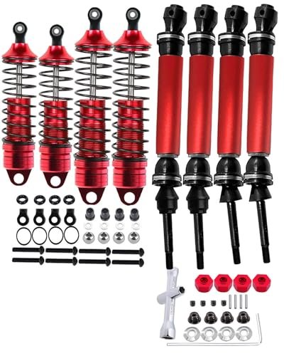 RCM You RC Upgrade Shock Limiters RC Drive Shaft CVD Axles Alloy Big Bore Shock Absorber Set Compatible with Slash Rustler Stampede Hoss 4x4 VXL