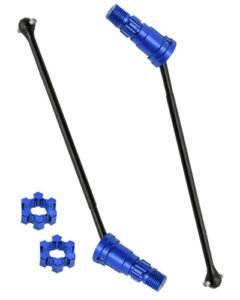 RCMYou CVD Driveshaft Stub Axle Upgrade Kit for FG 1/5 Scale RC Truck 2pcs Steel Alloy Front Rear Transmission Driveshaft 160MM Navy Blue