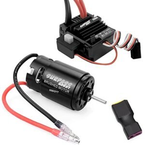 OGRC 1/10 Scale RC Car Wheels and Tires Compatible Brushed Motor 80A ESC Set with T-XT60 Converter Adaptor for Traxxas Trx4 Bronco Trx6 Axial SCX10 II III Redcat Gen7 Gen8 V2 RC4WD D90