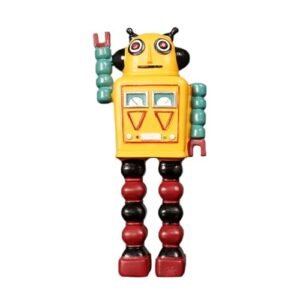 Vintage Retro Robot Statue Resin Desktop Decoration Model for Home Office Festival Decor