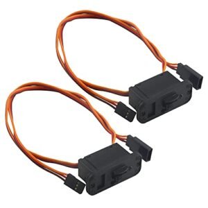 XINGYHENG 2 Pack JR Style On Off Switches for RC Airplane on Flats Heavy Duty Receiver Switch