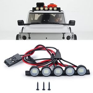 Axial SCX24 Bronco 1 24th Scale RC Trophy Truck Parts LED Roof Rack Lights White Upgrade