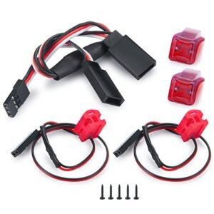 RCLIONS RC LED Taillight Rear Lamp for Axial SCX24 AXI00005 Gladiator 1 24th 4WD Fastest RTR RC Truck Car Upgrades