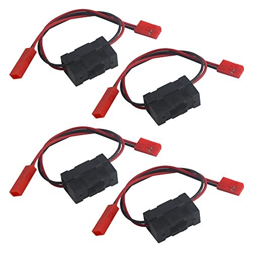 XINGYHENG 4 Pack On Off Power Switches Battery Receiver Switches with JST Connector Plug for Pre Painted RC Truck Bodies and More