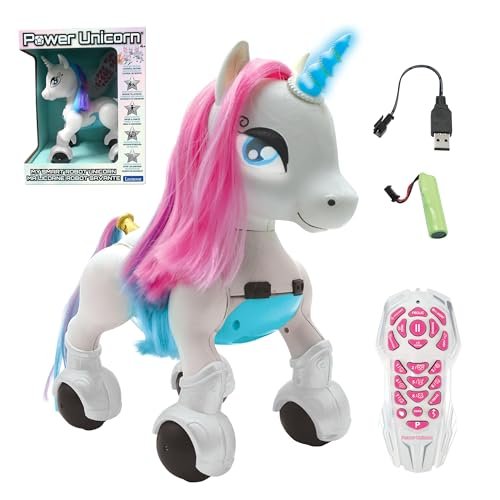 Lexibook Power Unicorn My First RC Train Smart Unicorn Robot with Remote Control and Gesture Training
